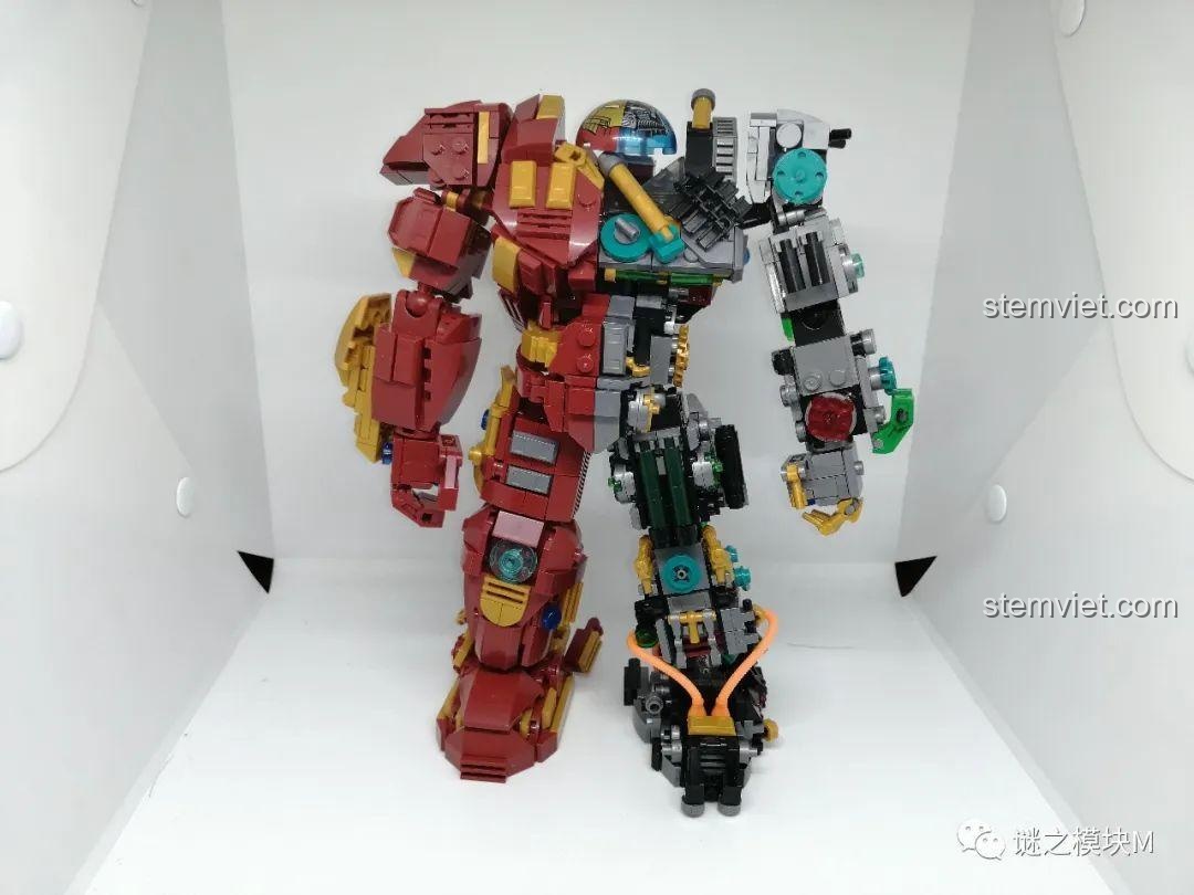 Mô hình Hulkbuster giải phẫu LW 2081 hoàn chỉnh nhìn từ phía trước, khoe trọn thiết kế độc đáo.