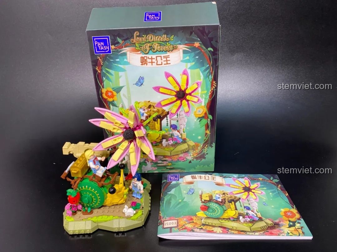 Hai bộ đồ chơi lắp ráp Pantasy 15002 và 15003 từ góc khác, đánh giá bộ lắp ghép Pantasy Fantasy Forest