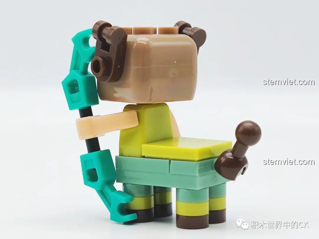 Mặt sau của minifigure Nhân Mã (Sagittarius) trong bộ lắp ráp Figure 12 Chòm Sao KT8001.