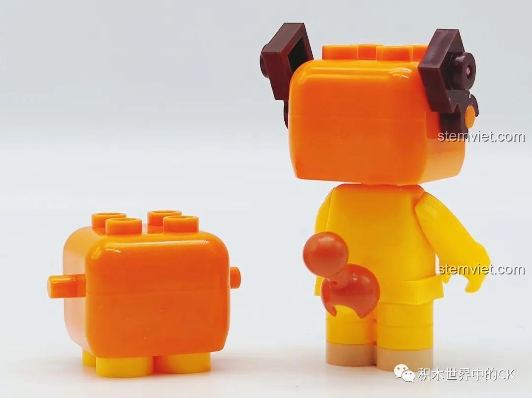 Mặt sau của minifigure Sư Tử (Leo) trong bộ lắp ráp Figure 12 Chòm Sao KT8001.