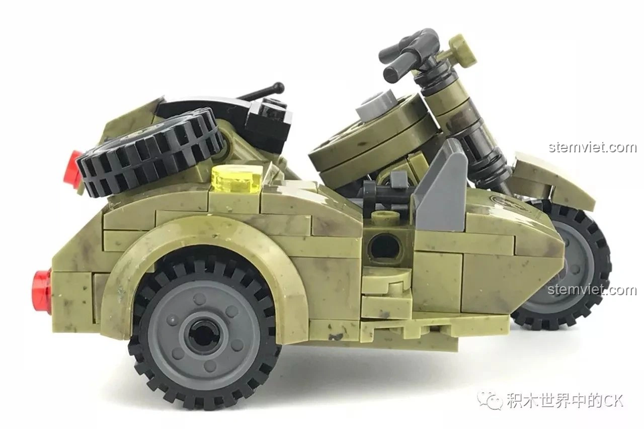 Góc nhìn bên hông XINGBAO XB-06008 Xe mô tô quân sự, tổng thể thiết kế, đánh giá XINGBAO XB-06008 Xe mô tô dã chiến.