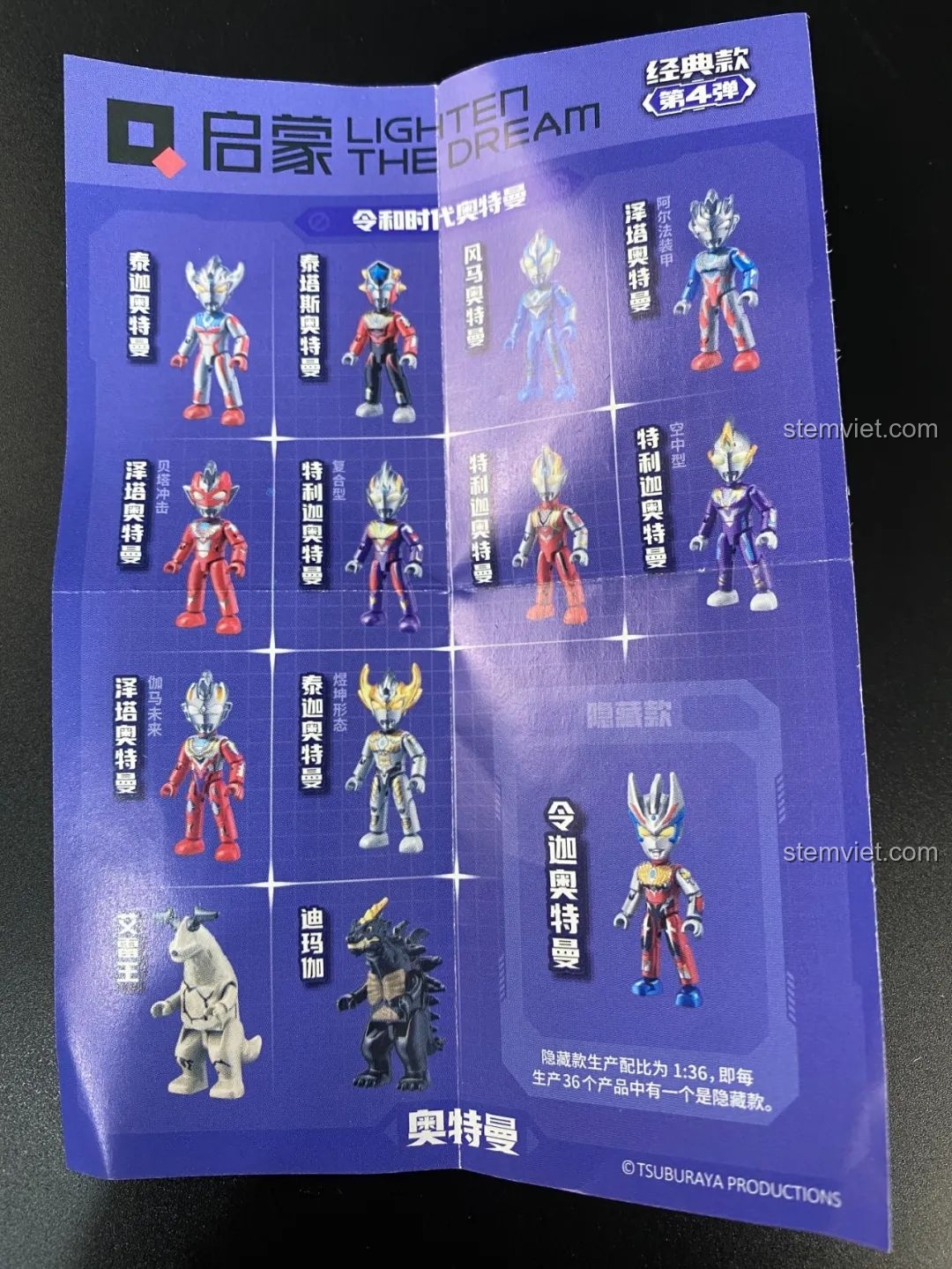 Danh sách đầy đủ các nhân vật có thể sưu tầm trong series blind box QMAN Ultraman thứ 4, bao gồm cả nhân vật bí ẩn.