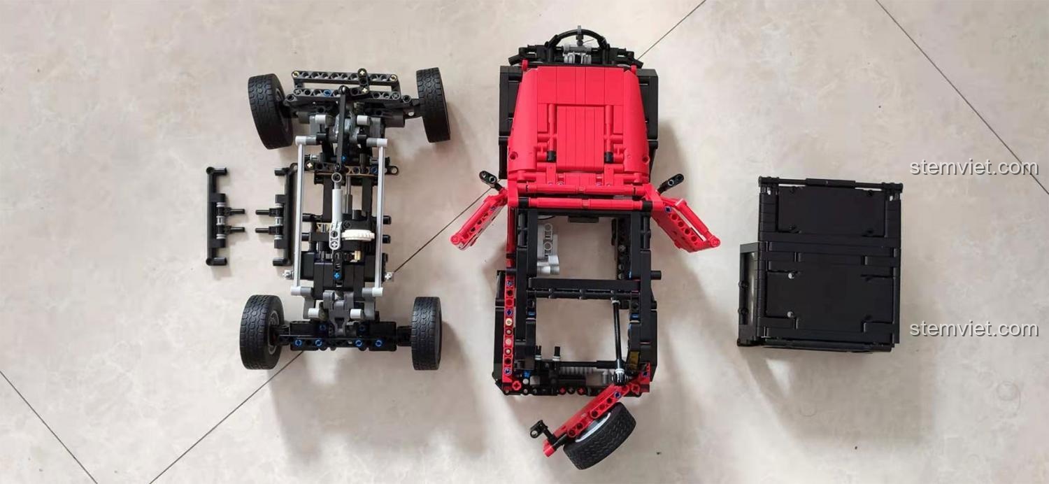Bộ đồ chơi DECOOL 005, chi tiết tháo rời thân xe và khung gầm, đồ chơi mô hình tiết kiệm cho con trai