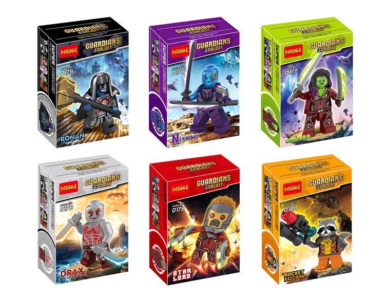 Bộ đồ chơi Decool 0179 Bộ 6 Minifigure Vệ Binh Dải Ngân Hà cho bé trai 6 tuổi, chất lượng cao, giá tốt