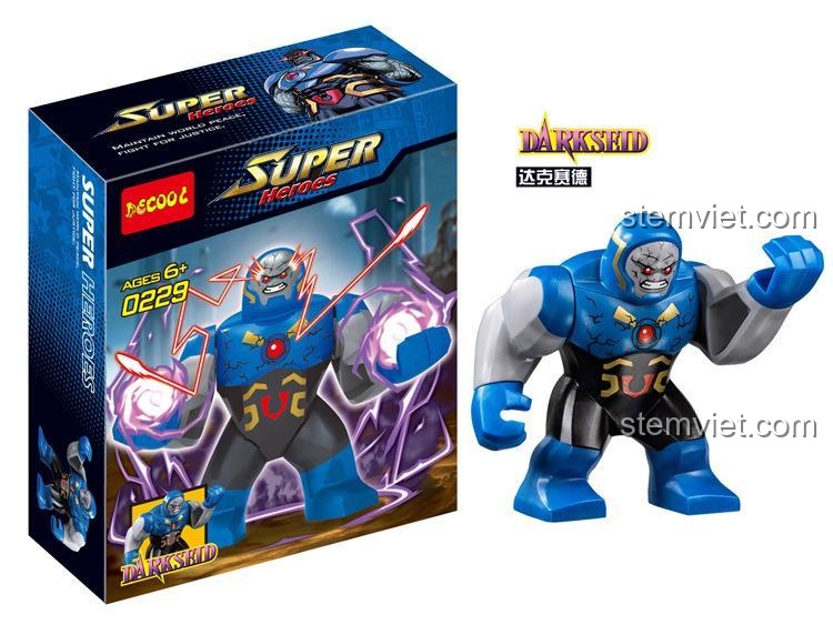 Hộp bộ đồ chơi Decool 0229 Darkseid, đồ chơi mô hình nhân vật phản diện Darkseid cho bé trai 6 tuổi.