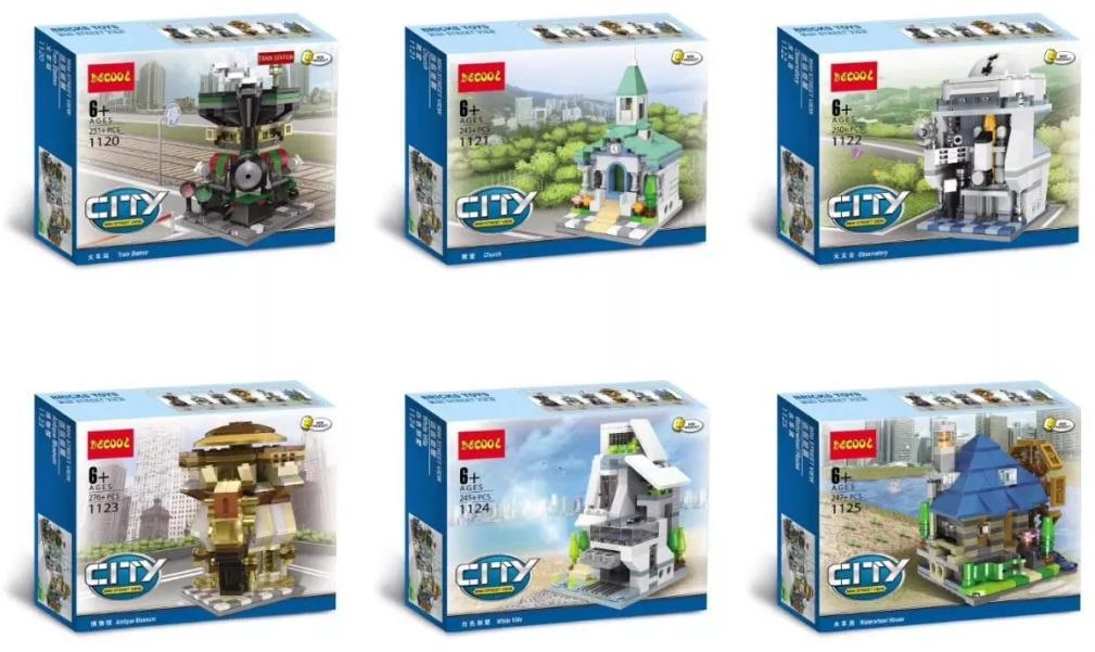 Đồ chơi lắp ráp 1120 mô hình ga tàu hỏa mini DECOOL, phù hợp bé 6 tuổi, giá tiết kiệm.