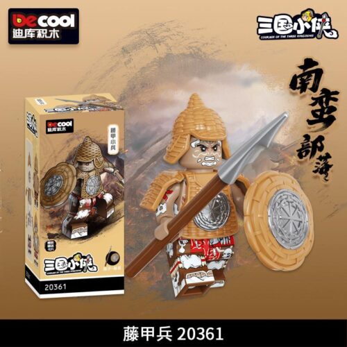 Hộp sản phẩm minifigure Decool 20361 Lính Giáp Mây bộ lạc Nam Man, đồ chơi lắp ráp lịch sử Tam Quốc cho bé trai 8 tuổi giá rẻ.