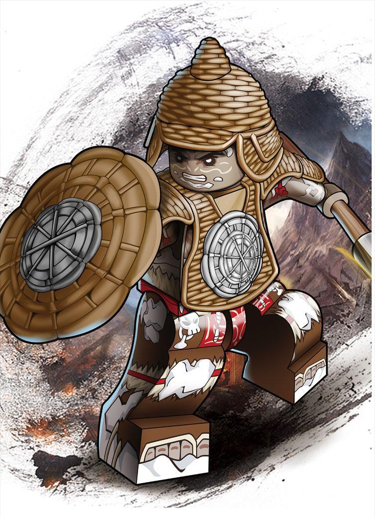 bộ đồ chơi Mạnh Hoạch Decool 20363, minifigure chiến binh Nam Man, đồ chơi lắp ghép nhân vật Tam Quốc cho bé trai 8 tuổi, chất lượng cao giá tốt