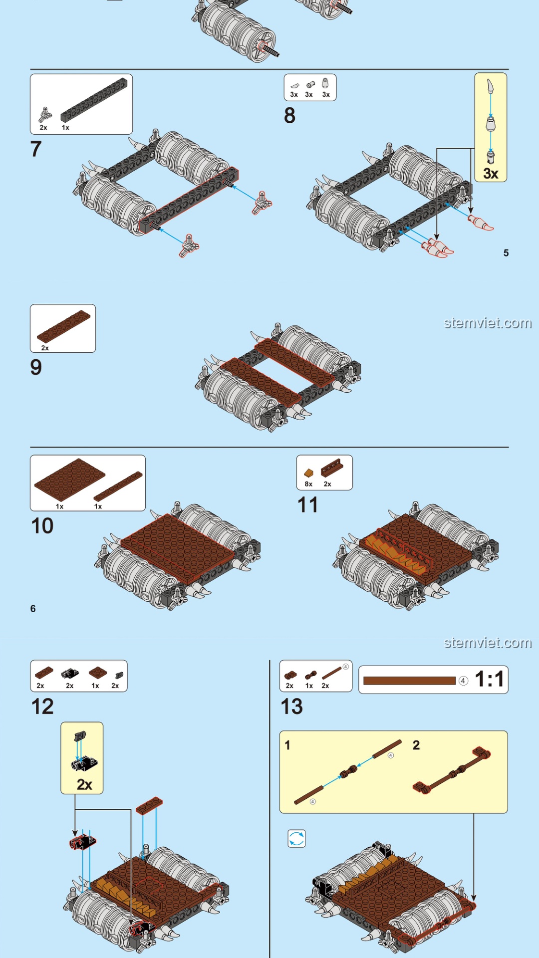 Cỗ máy công thành Tam Quốc Decool 20607 hướng dẫn Decool 20607 Máy bắn đá công thành