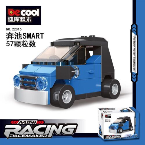 Bộ đồ chơi lắp ráp DECOOL 22016 Xe Đua Mercedes-Benz Smart 57 mảnh ghép, mô hình mini có động cơ kéo lùi, phù hợp bé trai 16 tuổi, giá tốt.