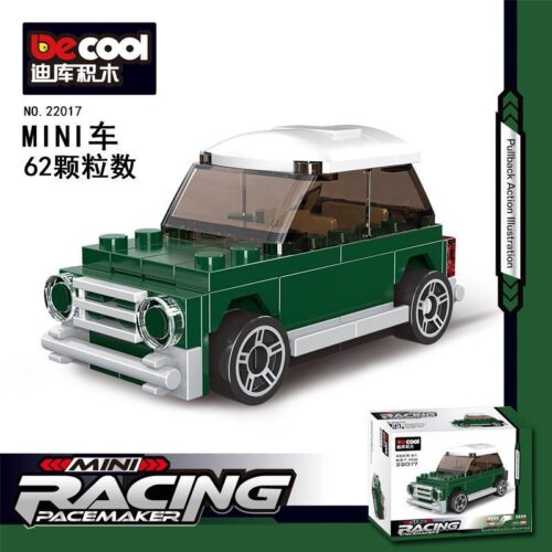 Bộ lắp ráp DECOOL 22017 Xe Đua Mini BMW Racing Pacemaker với động cơ kéo lùi, 62 khối lắp ghép, phù hợp cho con trai 16 tuổi, giá tốt.