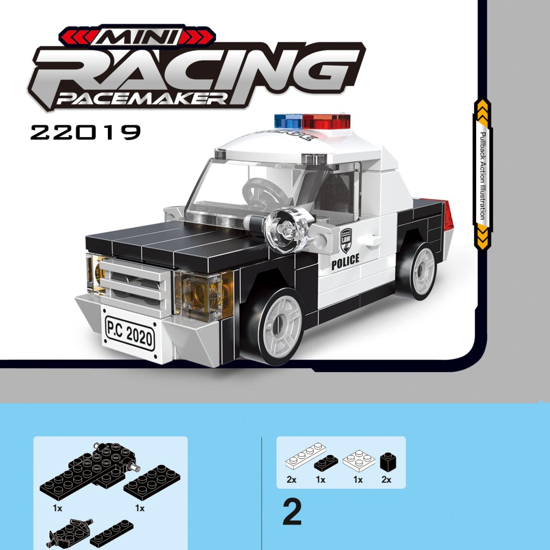 Sách Hướng Dẫn Lắp Ráp Xe Cảnh Sát Mỹ DECOOL 22019 - Hướng dẫn DECOOL 22019 Xe Cảnh Sát Lắp Ráp PDF gốc chất lượng cao
