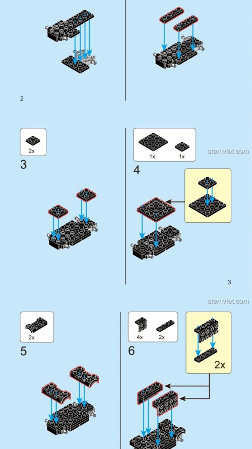 Máy xúc Decool 22077 hướng dẫn lắp ráp Máy xúc Decool 22077