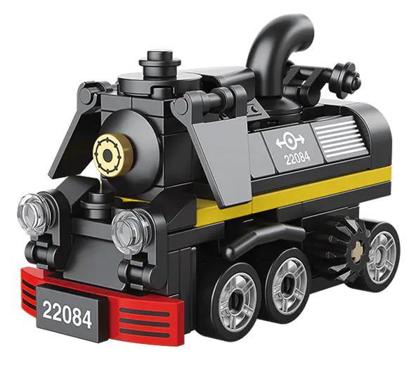 Bộ đồ chơi lắp ghép Decool 22084 Xe lửa hơi nước kéo lùi, mô hình tàu hỏa hơi nước chất lượng cao cho bé trai 8 tuổi giá tốt.