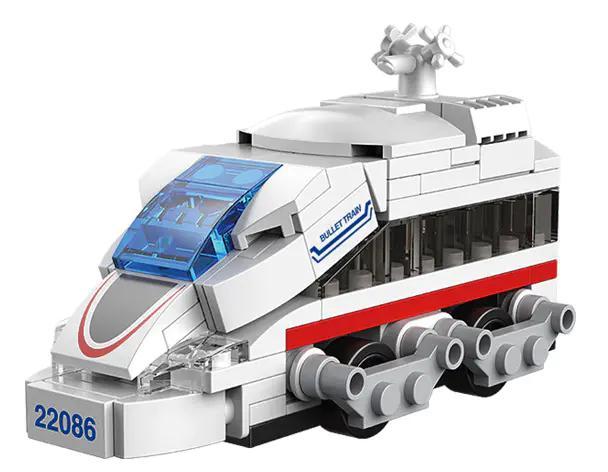 Bộ lắp ghép Decool 22086 Tàu Cao Tốc Kéo Lùi 113 mảnh cho bé trai 8 tuổi, đồ chơi mô hình tàu hỏa tốc độ giá tốt
