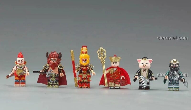 Toàn bộ bộ sưu tập minifigure Tề Thiên Đại Thánh và các nhân vật trong series Kích Đấu Tây Du của Decool, mã 30301.