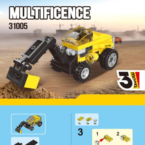 Bộ Lắp Ráp Xe Đào Đất Biến Hình 3 Trong 1 DECOOL 31005 Mô Hình Xe Đào Đất DECOOL 31005 hướng dẫn lắp ghép DECOOL 31005 Mô Hình Xe Đào Đất