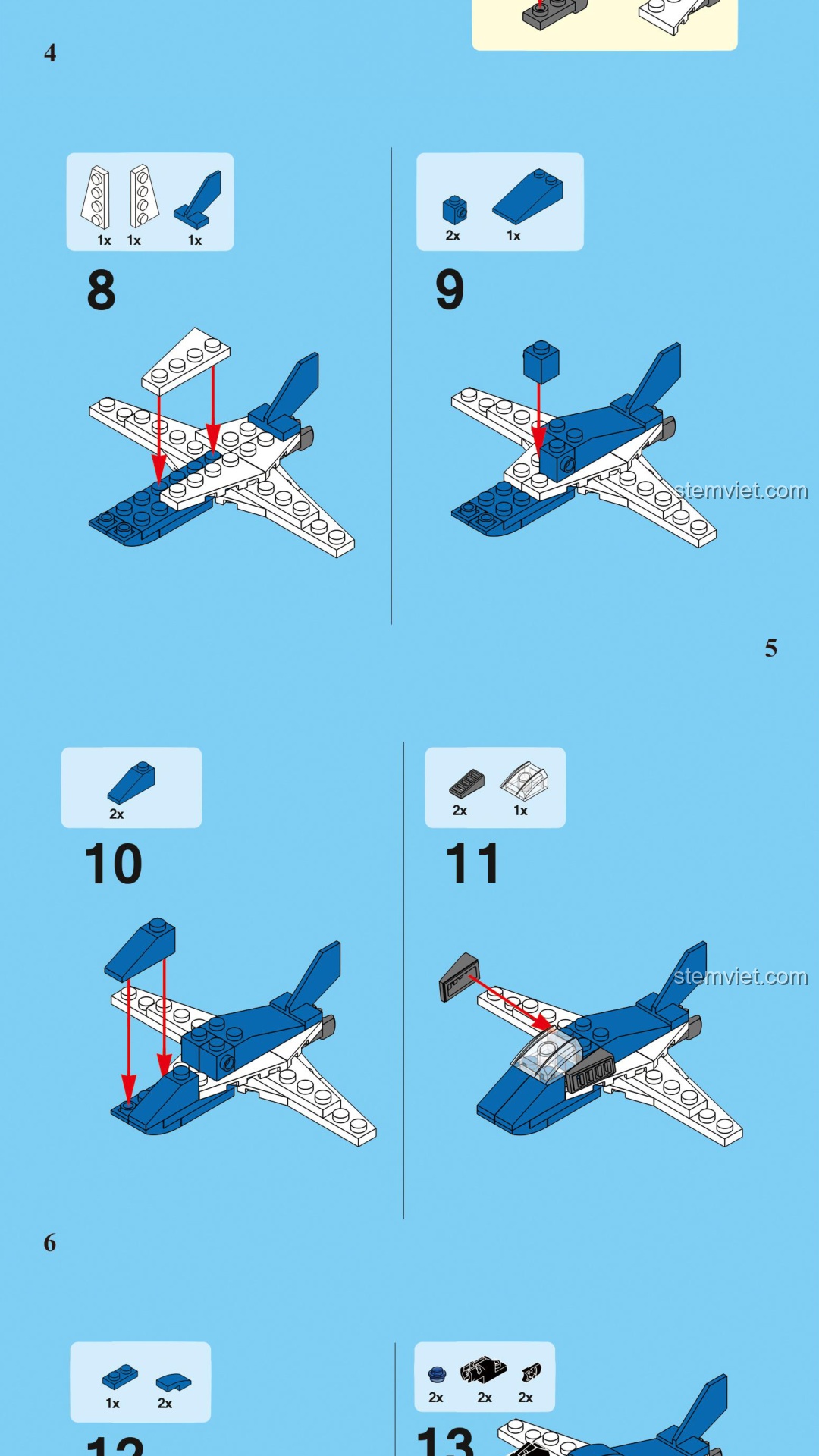 Mô hình máy bay 3-in-1 Decool 31006 hướng dẫn Decool 31006 Mô hình máy bay 3-in-1
