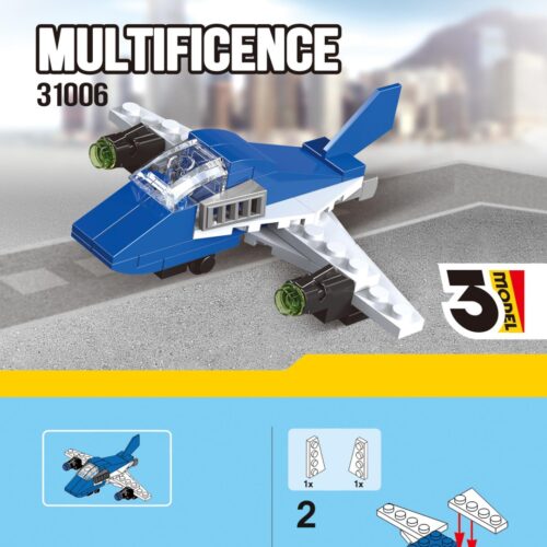 Máy Bay Chiến Đấu Biến Hình 3-in-1 Decool 31006 sách Decool 6 Máy Bay Chiến Đấu Biến Hình 3-in-1