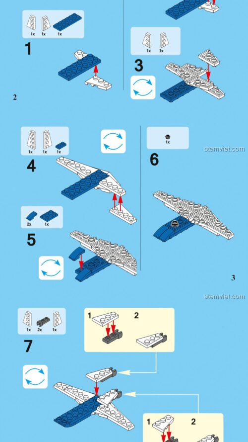 Máy bay chiến đấu Decool 31006 sách lắp ghép Decool 6 Máy Bay Chiến Đấu Biến Hình 3-in-1