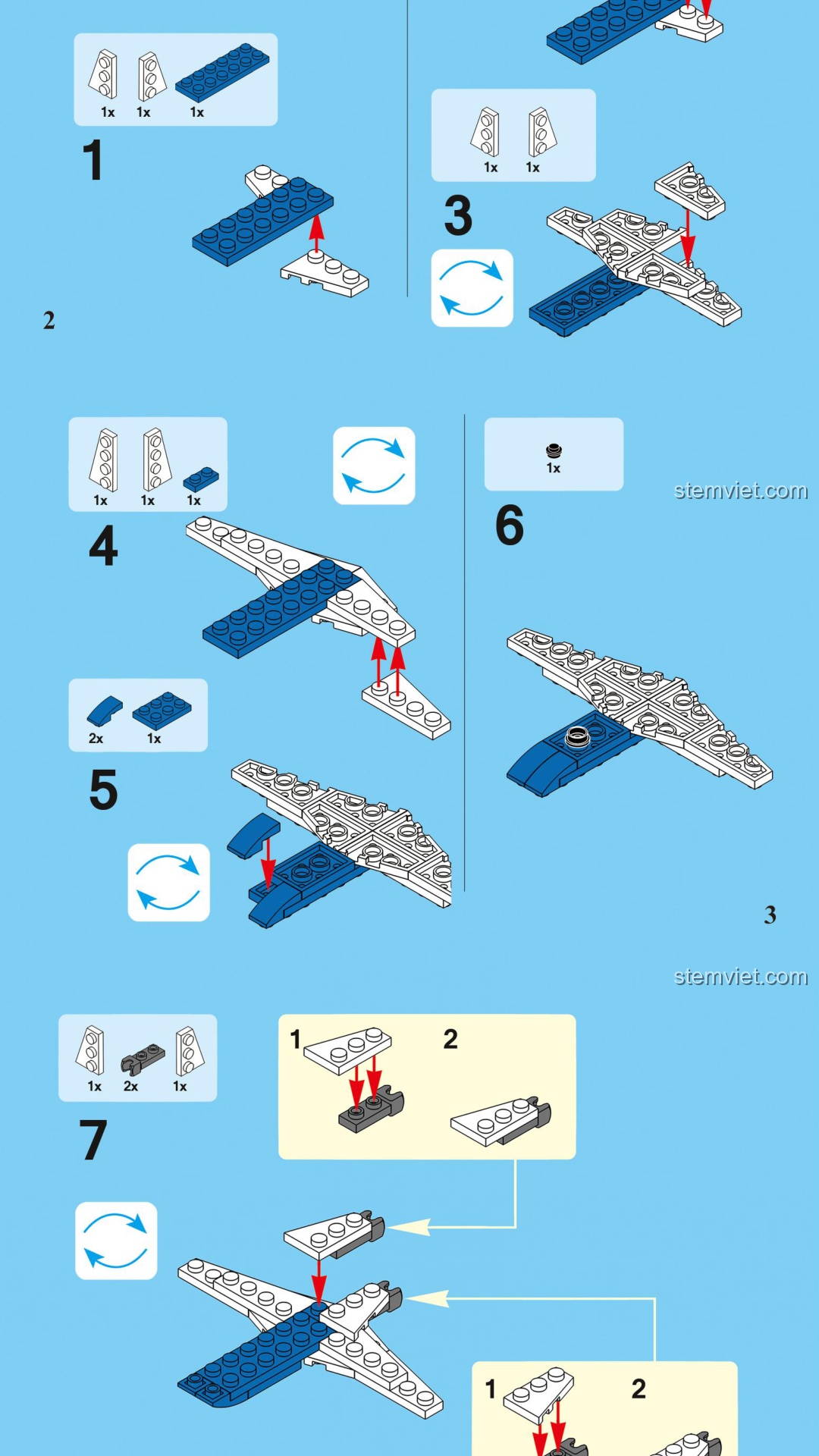 Máy bay chiến đấu Decool 31006 sách lắp ghép Decool 6 Máy Bay Chiến Đấu Biến Hình 3-in-1