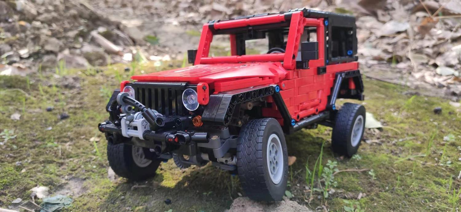 Bộ lắp ráp Xe Jeep Wrangler DECOOL 33005 màu đỏ, đồ chơi mô hình cho con trai 14 tuổi, chất lượng tốt, giá rẻ