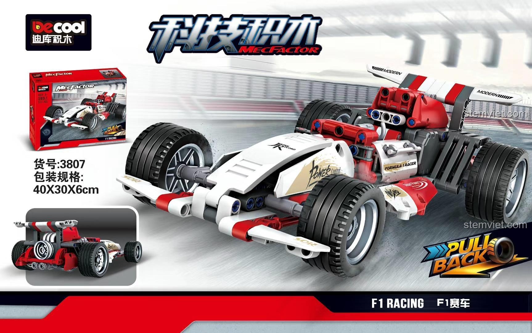 Xe F1 Lắp Ghép Tốc Độ Kinh Hoàng DECOOL 3807 - Toàn cảnh