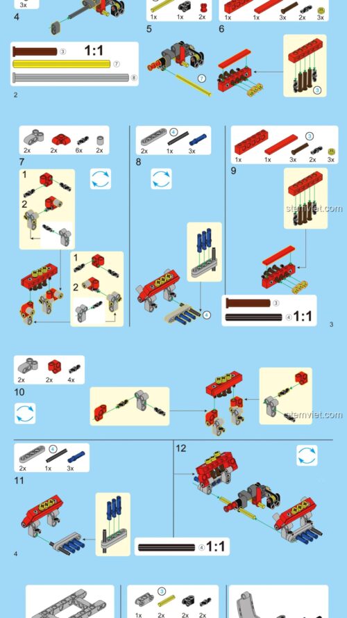 Xe Đua Hot Rod Decool 3809 hướng dẫn lắp ráp Decool 3809 Xe độ cổ điển