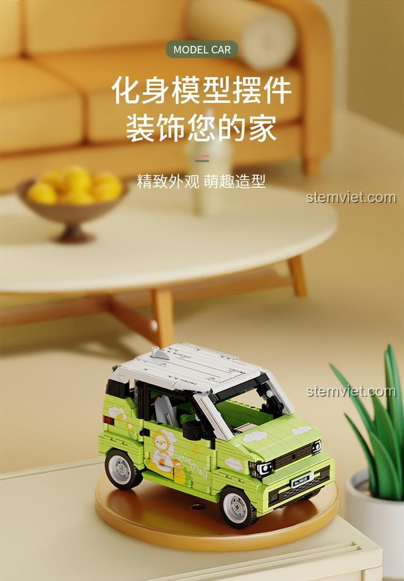 Mô hình Xe Mini Decool 3903A, đồ chơi lắp ráp xe ô tô mini có thể dùng làm vật trang trí nhà cửa, với ngoại hình tinh tế và hình dáng dễ thương.