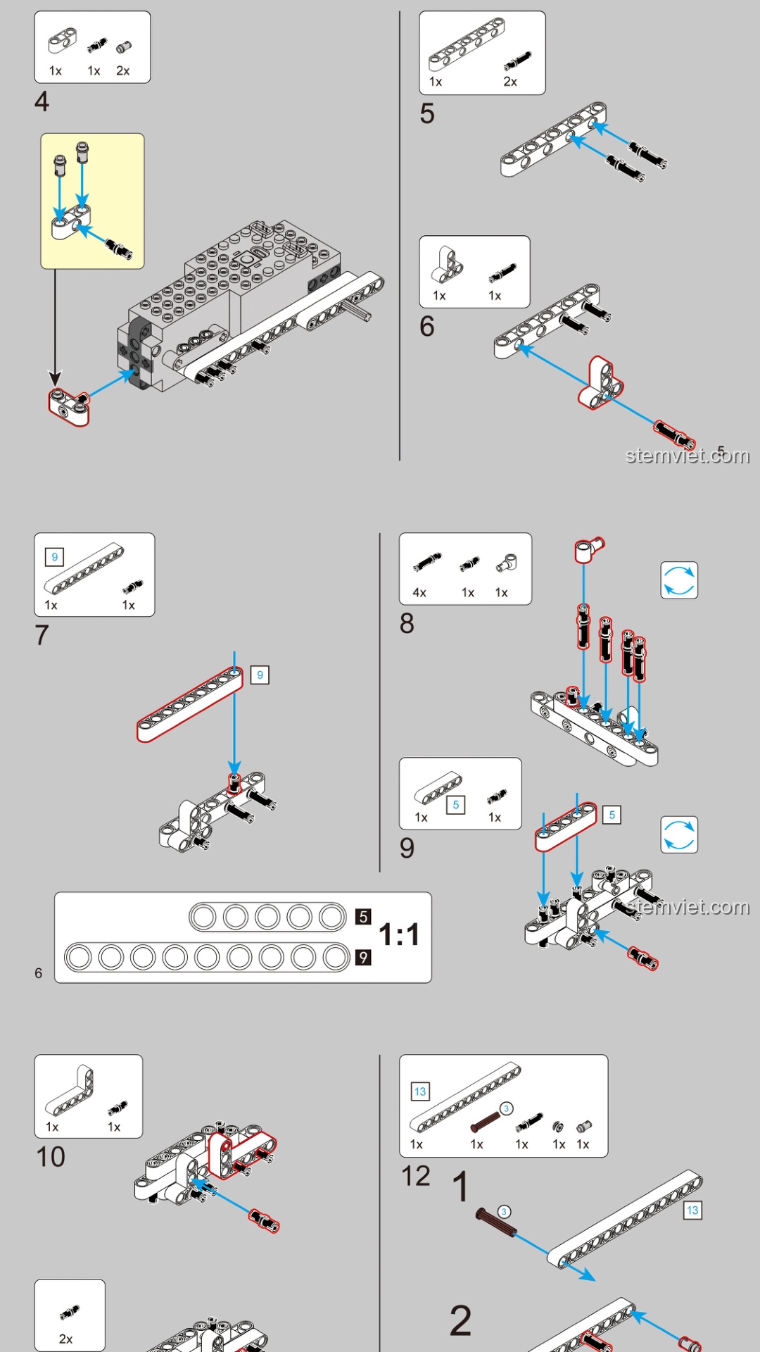 Mô hình xe cổ Decool 3905 hướng dẫn lắp ráp Decool 3905 Xe mui trần cổ điển