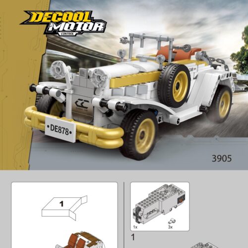 Xe ô tô cổ điển Decool 3905 hướng dẫn lắp ráp Decool 3905 Xe mui trần cổ điển