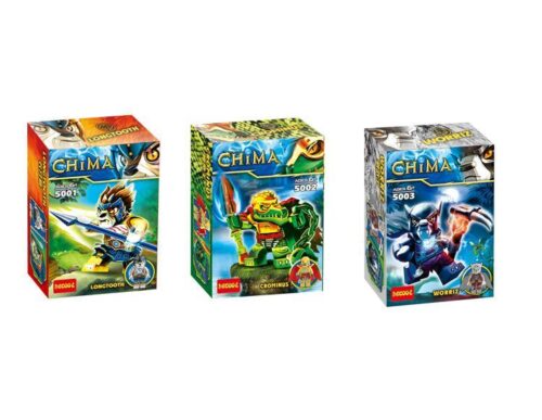 Bộ đồ chơi DECOOL 5002 Chiến binh Chima, bộ lắp ghép nhân vật Longtooth Crominus Worriz, đồ chơi lắp ráp cho bé trai 6 tuổi, chất lượng tốt giá rẻ.