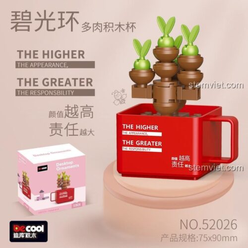 Decool 52026 Chậu cây mọng nước Aquamarine