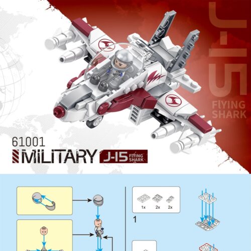 Máy bay chiến đấu J-15 Hải Yến Decool 61001 hướng dẫn lắp ráp Decool 61001 Chiến đấu cơ J-15