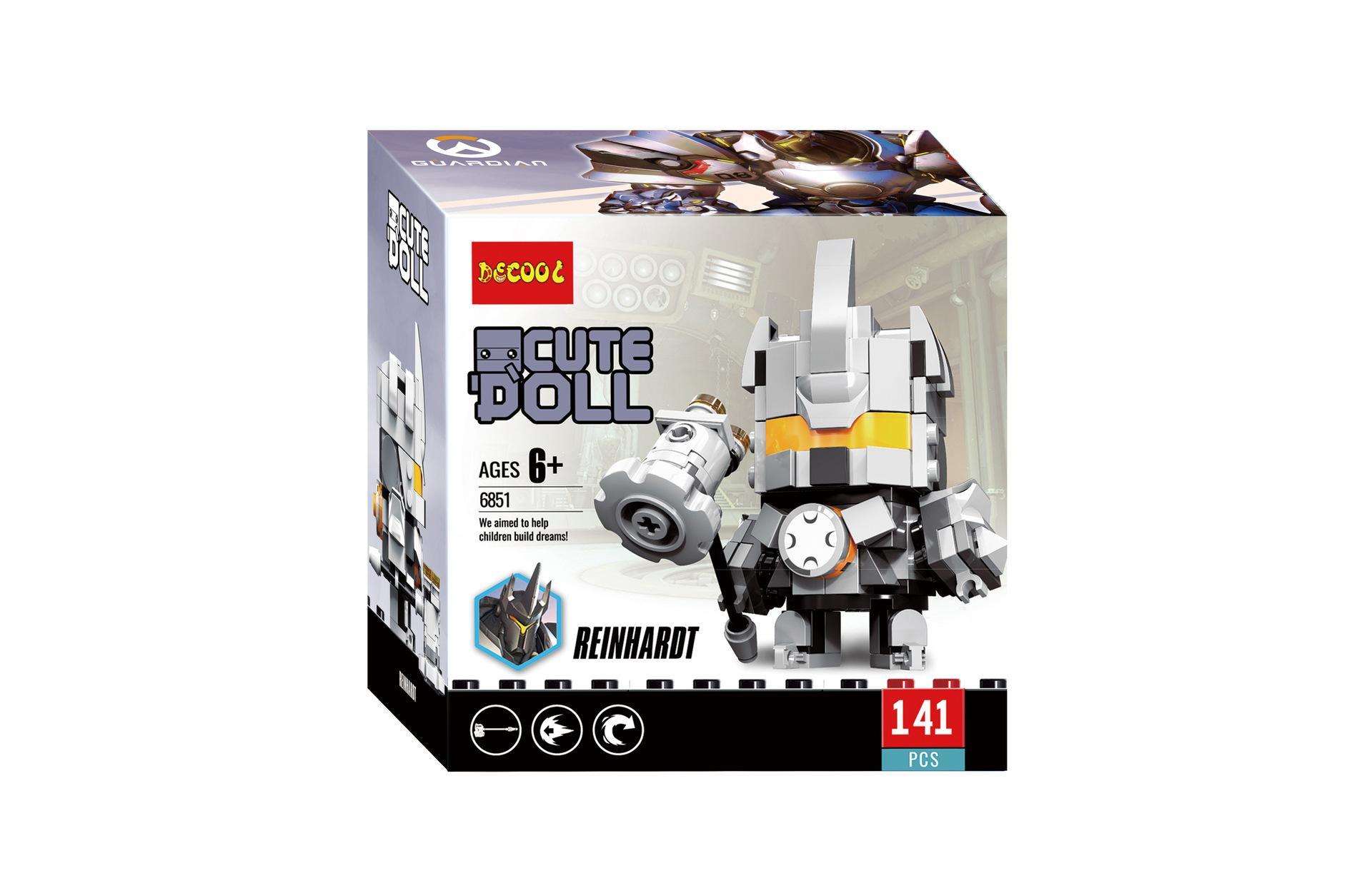 Bộ lắp ghép Decool 6851 mô hình Reinhardt từ game Overwatch, đồ chơi mô hình 141 mảnh cho bé trai 6 tuổi giá rẻ.