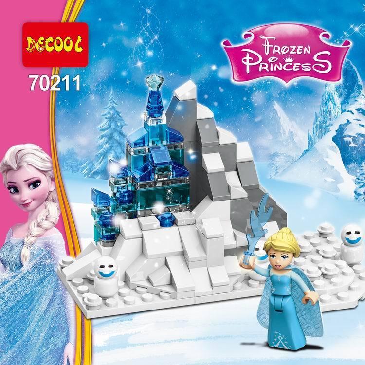 Hộp bộ lắp ghép Lâu Đài Băng Giá DECOOL 70211 cho bé gái 8 tuổi, chủ đề Công Chúa Băng Giá, giá tốt, chất lượng cao.