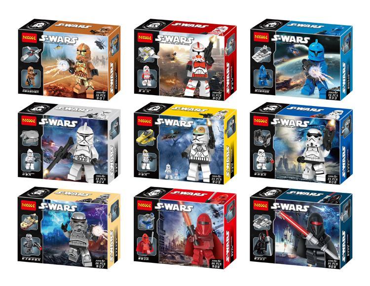 Bộ đồ chơi Minifigure Star Wars Decool 901-909 chất lượng cao, giá tốt cho bé trai 6 tuổi