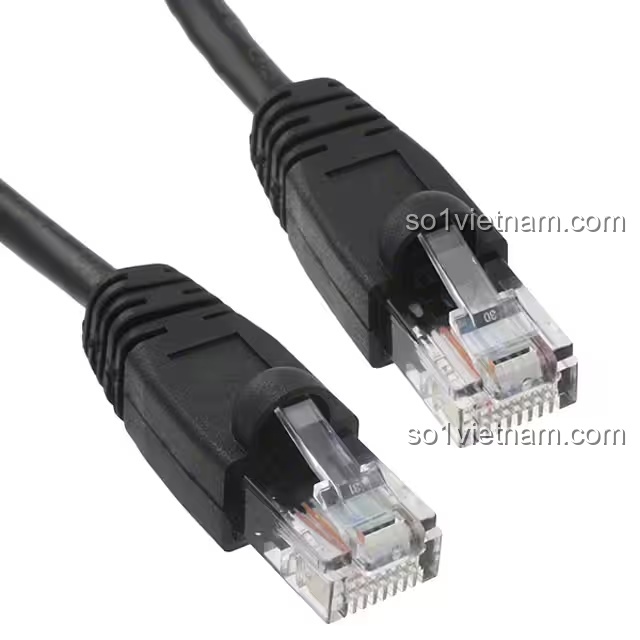 Cáp mạng Cat6 UTP 24AWG DK 1511 kết nối RJ45 màu đen
