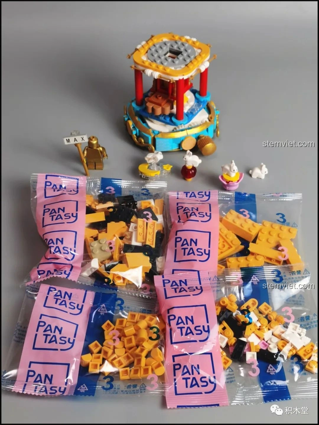 Hướng dẫn lắp ráp đèn LED vào bộ Đèn Lồng Thỏ Ngọc Trung Thu Pantasy 18008.