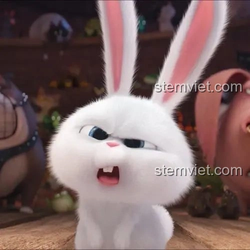 Mặt lưng của chú thỏ ngọc trong bộ Đèn Lồng Thỏ Ngọc Trung Thu Pantasy 18008.