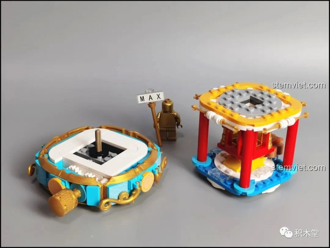 Bốn chú thỏ ngọc siêu đáng yêu của bộ lắp ráp Đèn Lồng Thỏ Ngọc Trung Thu Pantasy 18008.