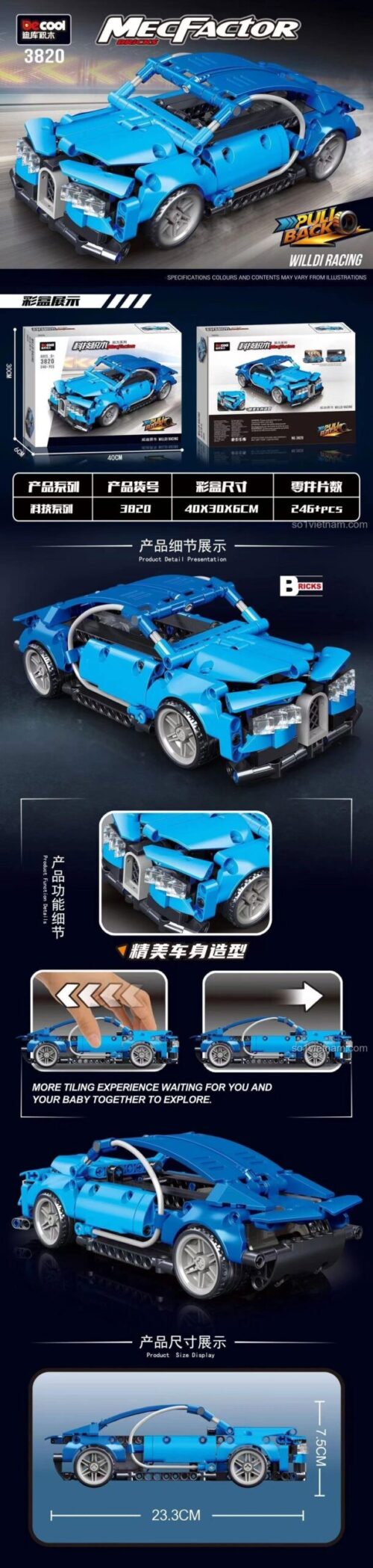 Mô hình Bugatti Chiron 3820