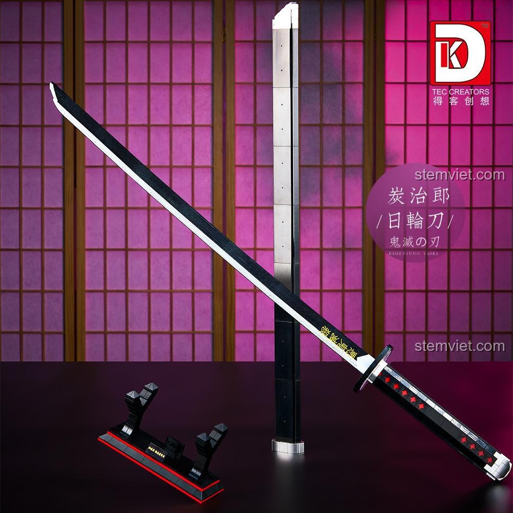 Bộ xếp hình DK 1516 mô hình kiếm Nhật, món quà độc đáo cho fan Thanh Gươm Diệt Quỷ.