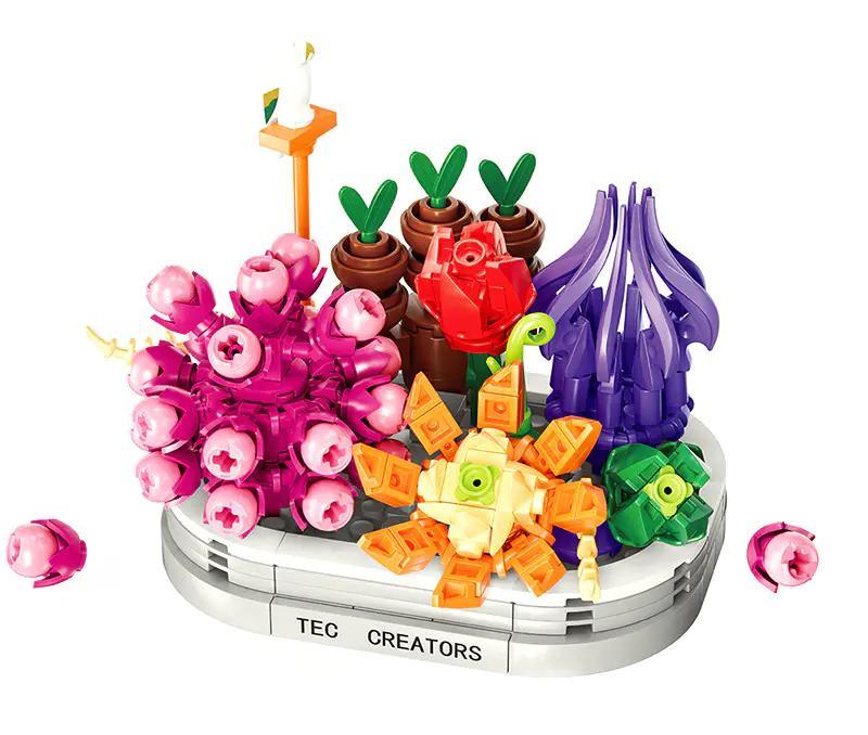 bộ lắp ghép Chậu Cây Cảnh Đầy Màu Sắc DK 6010, đồ chơi mô hình Mô Hình Cây Cảnh, phù hợp cho trẻ 8 tuổi, giá tốt.