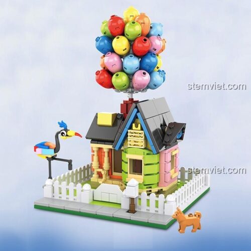 Mô hình DK 7025 Ngôi Nhà Bóng Bay Lơ Lửng nhiều màu sắc, đồ chơi lắp ghép sáng tạo cho trẻ em 6 tuổi, giá rẻ.