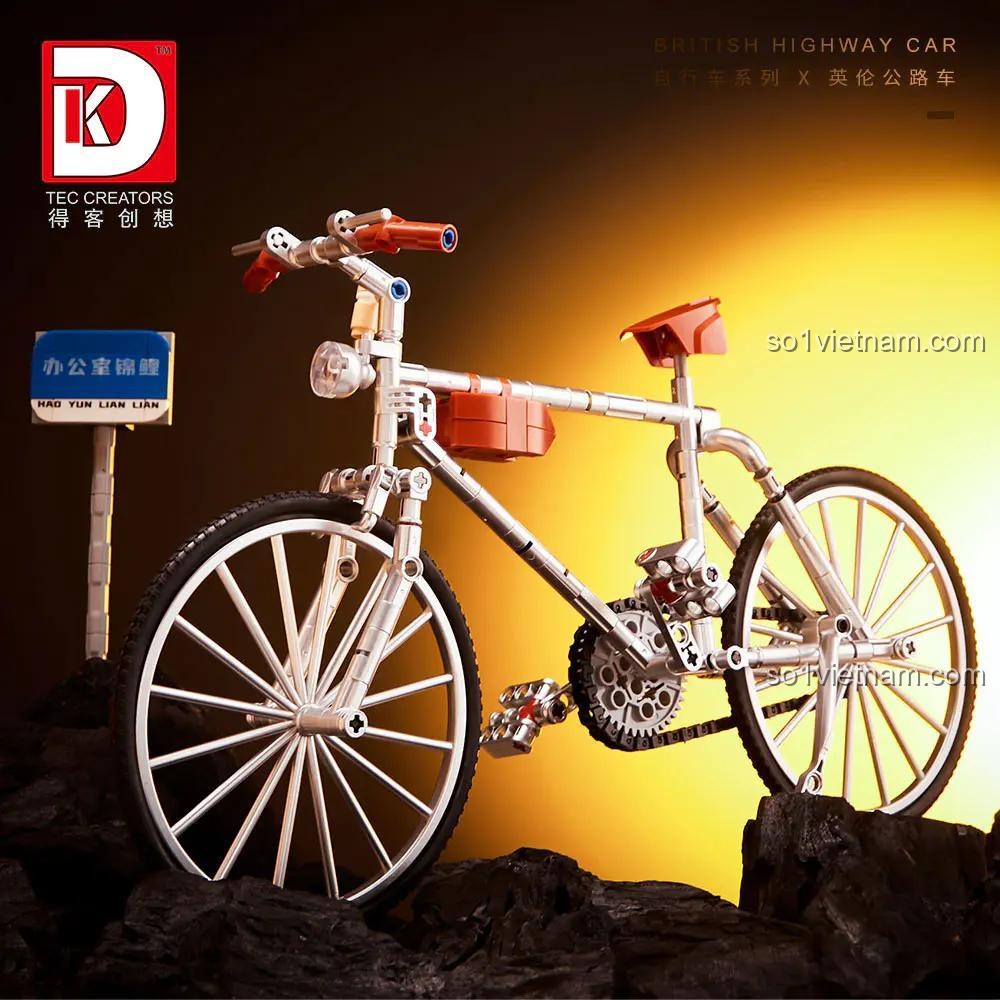 DK 80007 Xe Đạp Đường Trường, DK80007 Mô Hình Xe Đạp Cổ Điển, mô hình xe đạp trên địa hình, phát triển tư duy cho bé trai 8 tuổi