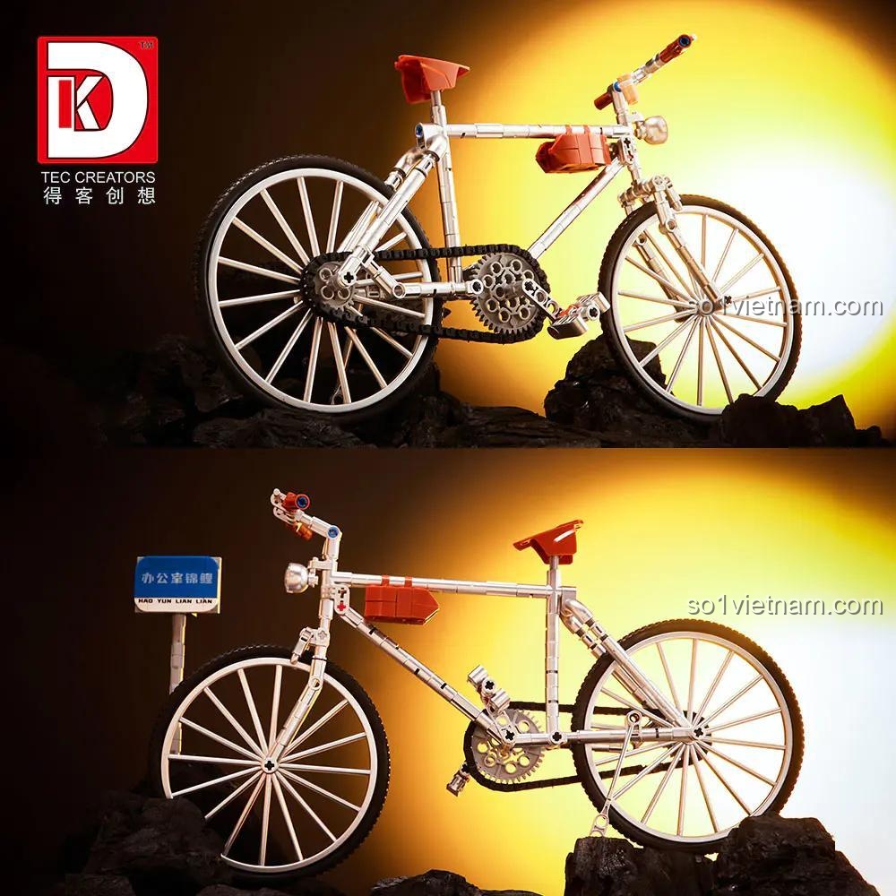 bộ lắp ghép Xe Đạp Đường Trường, đồ chơi mô hình Xe Đạp Cổ Điển, mô hình xe đạp trên đá, kích thích sáng tạo cho bé trai 8 tuổi