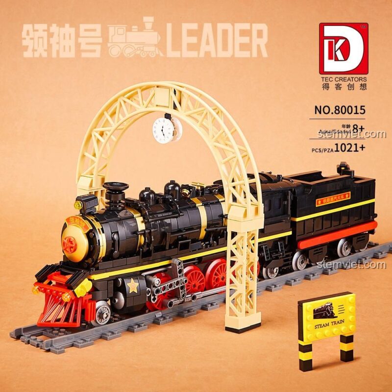 bộ lắp ghép Đầu máy xe lửa cổ điển, DK Đầu máy hơi nước Leader, đồ chơi giáo dục cho bé trai 8 tuổi, giá trị cao