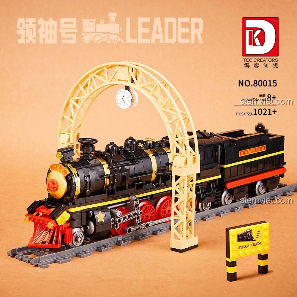 bộ lắp ghép Đầu máy xe lửa cổ điển, DK Đầu máy hơi nước Leader, đồ chơi giáo dục cho bé trai 8 tuổi, giá trị cao