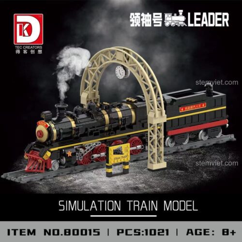 đồ chơi lắp ráp Đầu máy hơi nước Leader, Đầu máy hơi nước Leader TEC Creators, mô hình tàu hỏa hơi nước mô phỏng, đồ chơi giáo dục cho bé trai, giá tiết kiệm